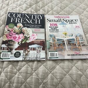 Country French and Southern Living Magazines